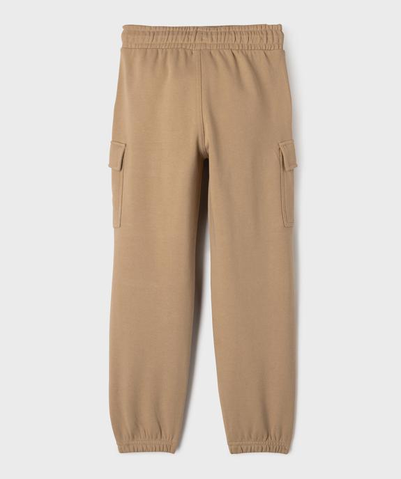 Pantalon de jogging cargo en maille French Terry garçon vue4 - GEMO (ENFANT) - GEMO