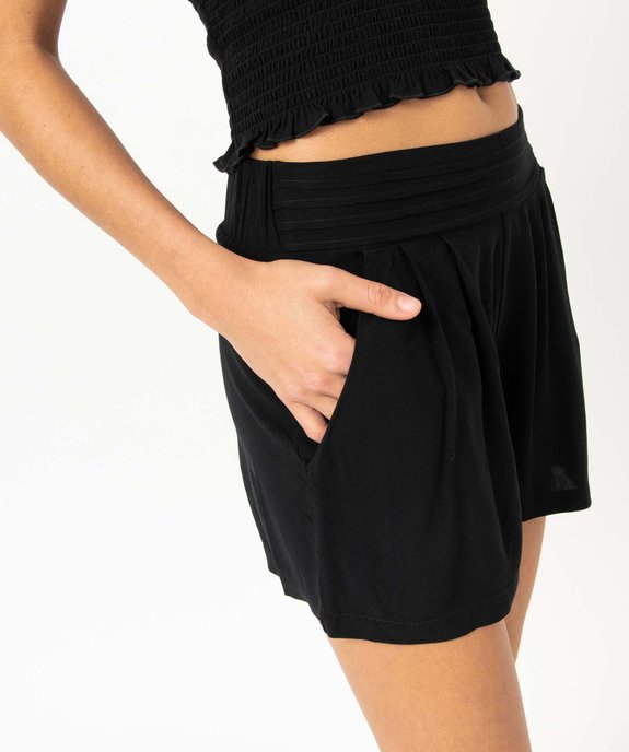 Short femme ample avec ceinture effet drapé vue2 - GEMO 4G FEMME - GEMO