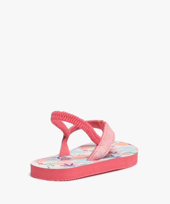 Tongs fille à entre-doigts irisé et bride élastiquée vue4 - GEMO (ENFANT) - GEMO
