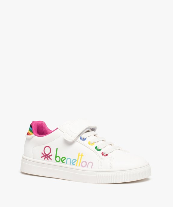 Baskets fille à détails multicolores - Benetton vue2 - BENETTON - GEMO