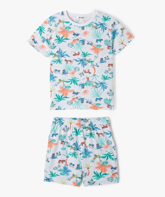 Pyjashort à motifs de la jungle garçon vue2 - GEMO 4G GARCON - GEMO