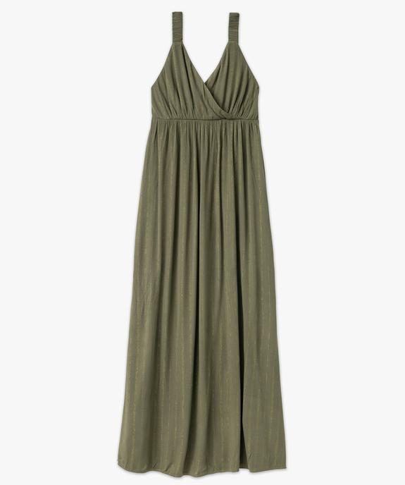 Robe longue taille empire à larges bretelles élastiques femme    vue4 - GEMO(FEMME PAP) - GEMO