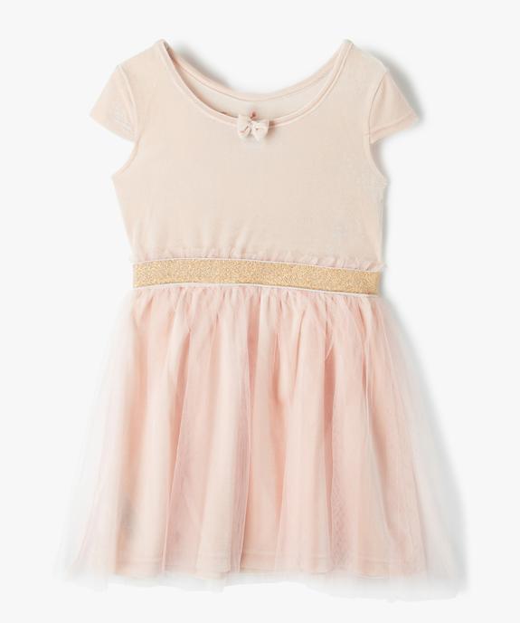 Robe de Noël fille  en velours, tulle et paillettes motif Minnie - Disney vue3 - MINNIE - GEMO