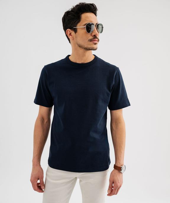 Tee-shirt manches courtes en coton uni homme vue1 - GEMO (HOMME) - GEMO
