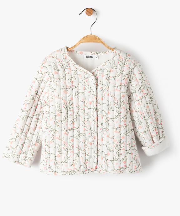 Veste bébé fille matelassée à motif fleuri vue1 - GEMO(BEBE DEBT) - GEMO