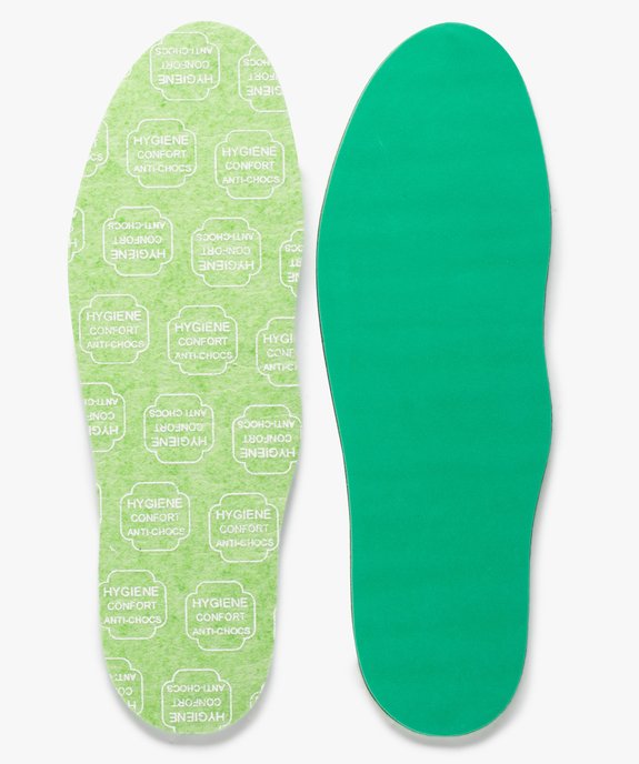 Semelles hygiène femme, en latex au charbon actif vue1 - GEMO(ENTRETIEN) - GEMO