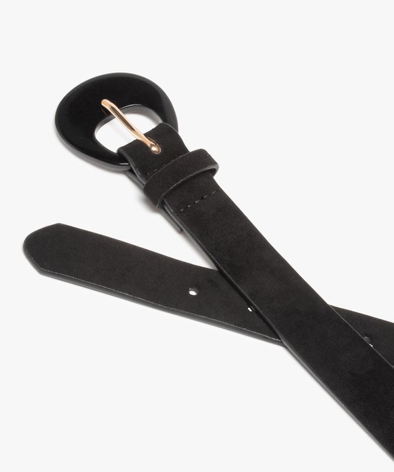 Ceinture femme toucher velours et grosse boucle vue2 - GEMO (ACCESS) - GEMO