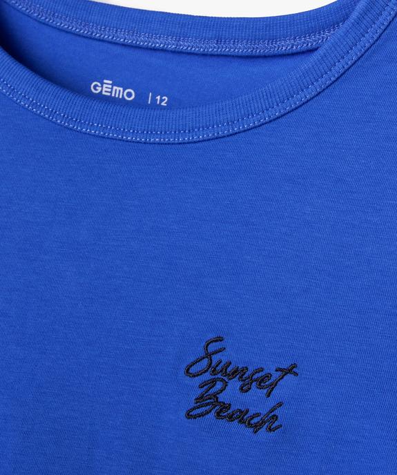 Tee-shirt court à manches courtes fille vue2 - GEMO 4G FILLE - GEMO