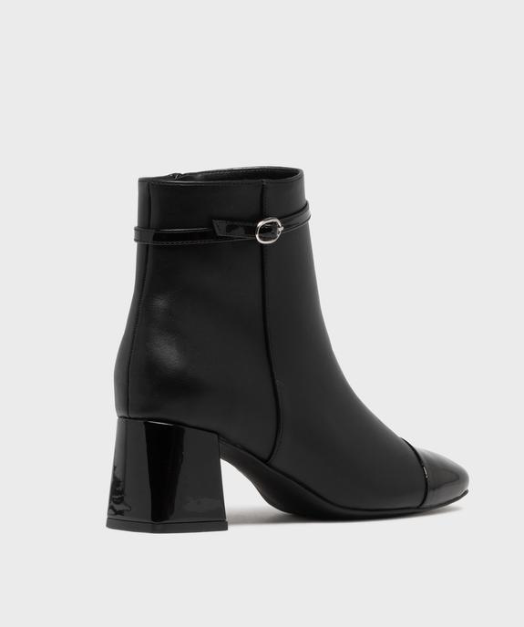 Boots zippées à bout carré et talon trapèze femme vue4 - FOLLOW ME G4G - GEMO