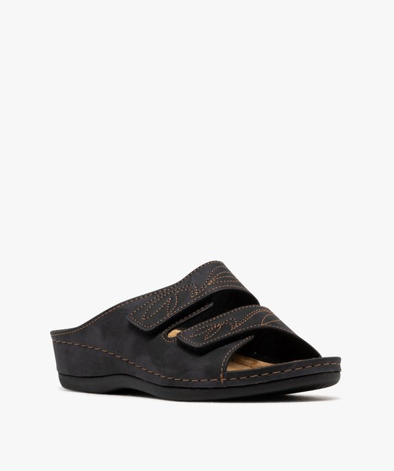 Mules femme confort à surpiqûres contrastantes vue8 - G'FLEX - GEMO