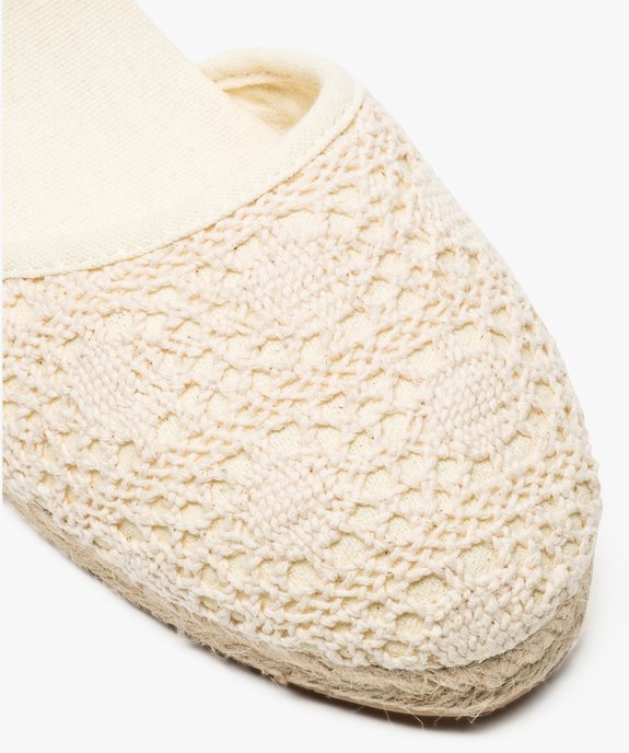 Espadrilles femme en crochet à talon compensé vue6 - GEMO(URBAIN) - GEMO