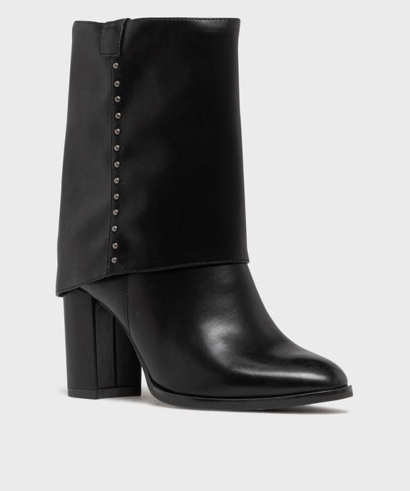 Bottines fourreau à revers amovible femme - Follow Me vue2 - FOLLOW ME - GEMO