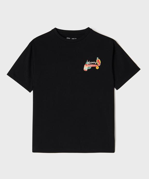 Tee-shirt manches courtes en coton imprimé devant et dos garçon vue1 - GEMO 4G GARCON - GEMO