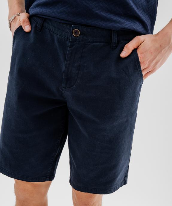 Bermuda chino coupe regular en coton stretch homme vue2 - GEMO 4G HOMME - GEMO