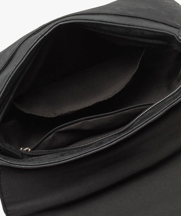 Sac à bandoulière avec rabat multi-matières femme vue3 - GEMO (ACCESS) - GEMO