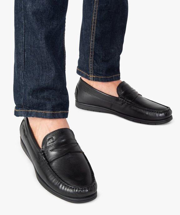 Mocassins homme confort unis en cuir – Pierre Cardin vue1 - PIERRE CARDIN D - GEMO