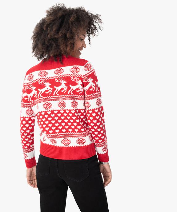Pull de Noël femme bicolore vue3 - GEMO(FEMME PAP) - GEMO