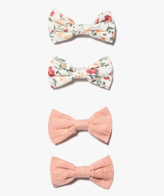 Pinces à cheveux fille avec nœud (lot de 4) vue1 - GEMO (ACCESS) - GEMO