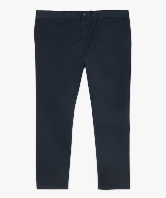 Pantalon homme grande taille chino en stretch coupe straignt vue4 - GEMO (G TAILLE) - GEMO