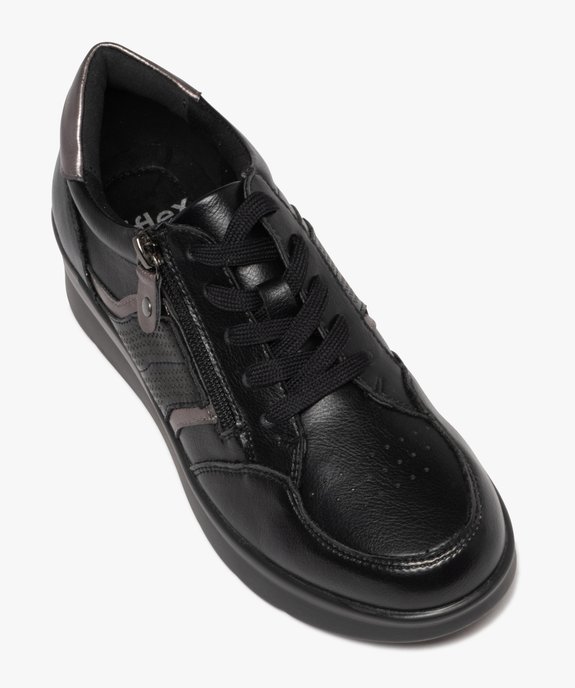 Baskets confort avec lacets et zip femme vue5 - G'FLEX GEMO FOR GOOD - GEMO