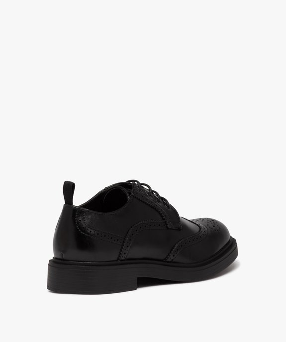 Derbies homme unis à bout fleuri  vue5 - GEMO(URBAIN) - GEMO