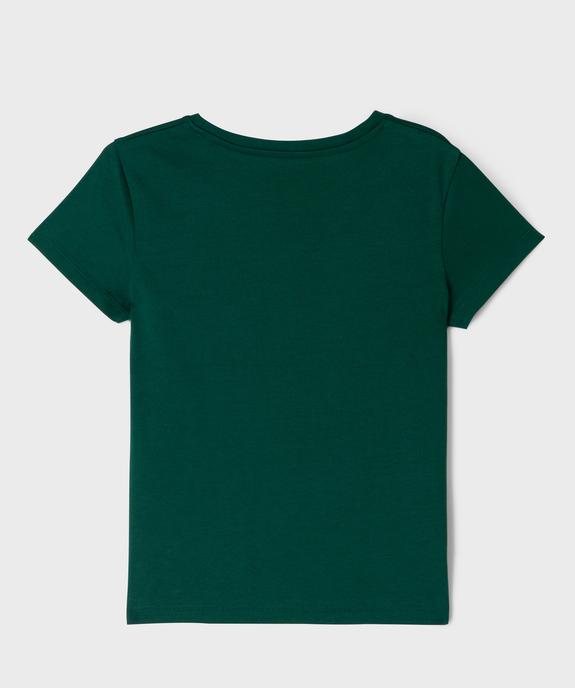 Tee-shirt manches courtes spécial Noël fille vue3 - GEMO 4G FILLE - GEMO