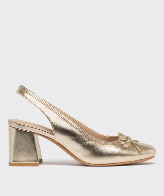 Escarpins slingback métallisé femme - Follow Me vue1 - FOLLOW ME - GEMO