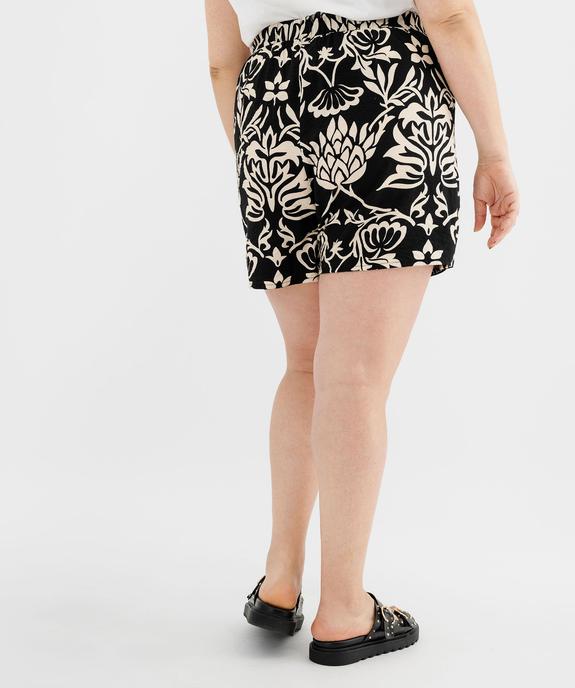 Jupe short en viscose à motifs fleuris femme grande taille vue5 - GEMO 4G GT - GEMO