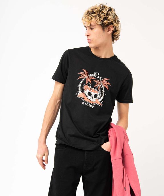Tee-shirt homme manches courtes imprimé original vue1 - GEMO 4G HOMME - GEMO