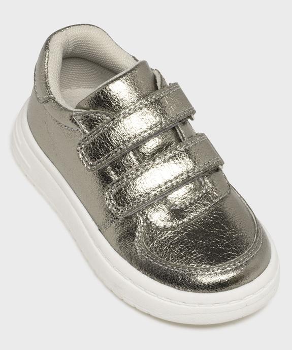 Baskets basses brillantes à scratch fille vue5 - LOVELY WINGS GEMO FOR GOOD - GEMO