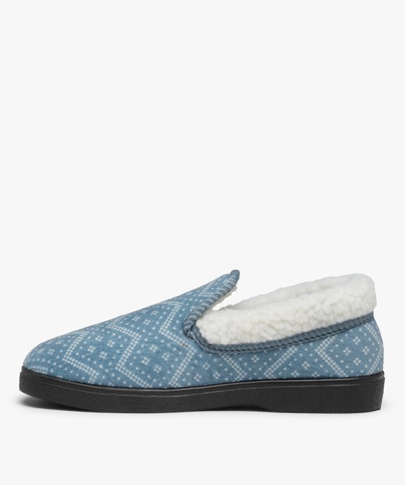 Pantoufles femme à doublure fourrée en sherpa vue3 - GEMO(HOMWR FEM) - GEMO