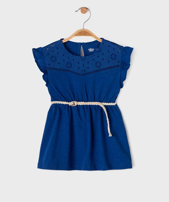 Robe sans manches avec ceinture tressée bébé fille vue1 - GEMO(BEBE DEBT) - GEMO