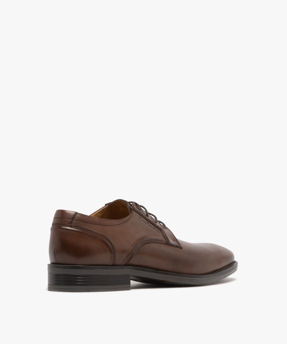 Derbies homme dessus en cuir à bout carré - Pierre Cardin D vue4 - PIERRE CARDIN DIFFUSION - GEMO
