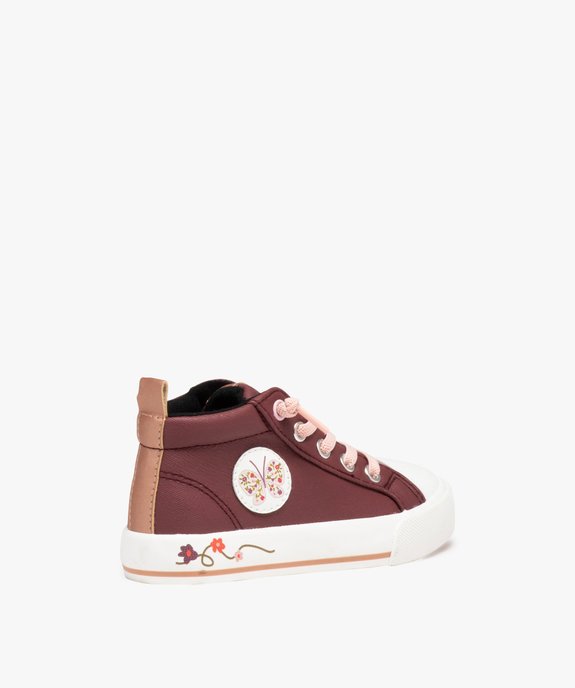 Baskets fille montantes déperlantes pailletée à lacets élastiques  vue4 - GEMO (ENFANT) - GEMO