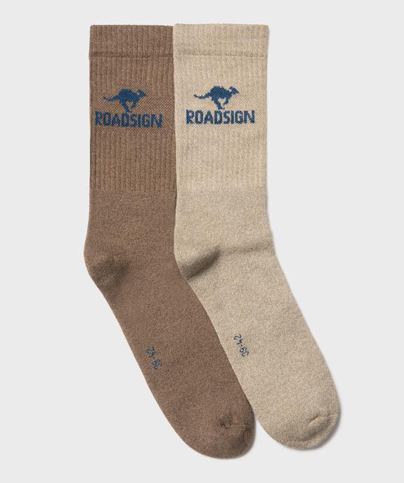Chaussettes épaisses à tige haute côtelée homme - Roadsign (lot de 2) vue1 - ROADSIGN D - GEMO