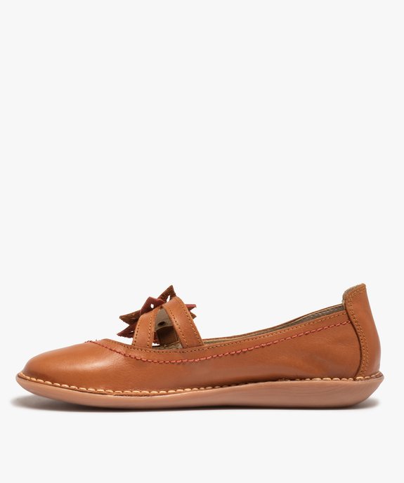 Ballerines femme confort avec fleur en relief vue3 - GEMO(URBAIN) - GEMO