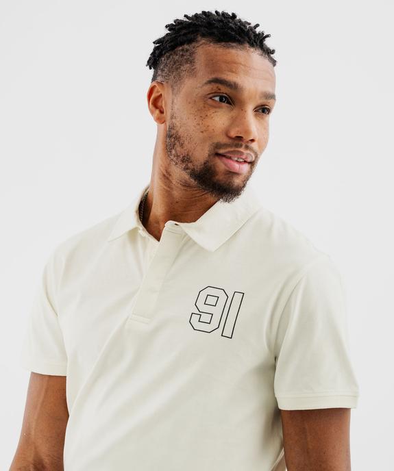 Polo à manches courtes en jersey de coton homme vue2 - GEMO (HOMME) - GEMO