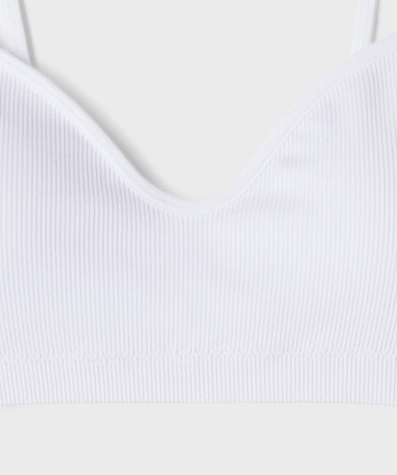 Brassière à fines bretelles avec mousses amovibles fille vue2 - GEMO 4G FILLE - GEMO