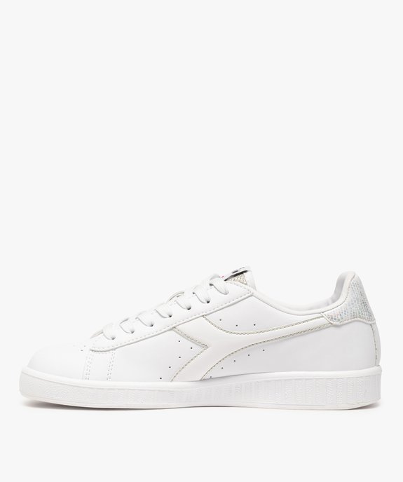 Baskets femme avec empiècements vernis - Diadora vue3 - DIADORA - GEMO