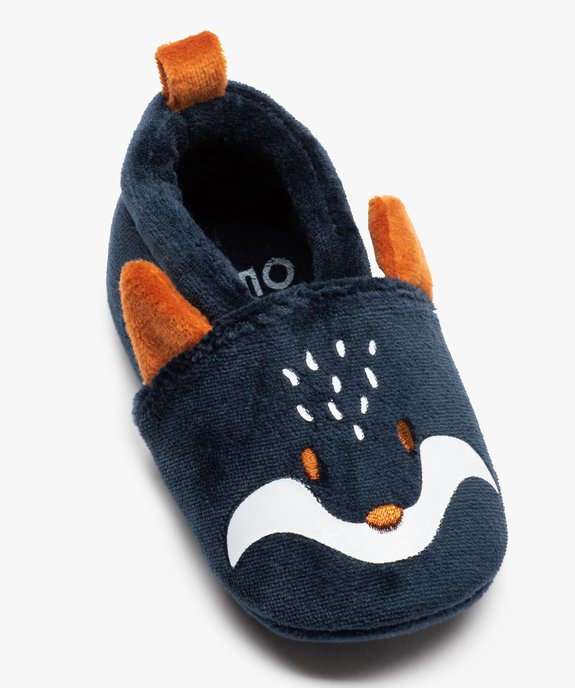 Chaussons bébé garçon en velours renard vue5 - GEMO 4G BEBE - GEMO