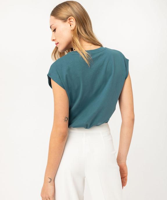 Tee-shirt manches courtes coupe loose avec boutons fantaisie femme vue3 - GEMO 4G FEMME - GEMO