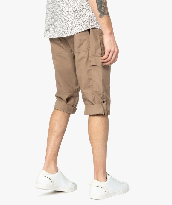 Pantacourt homme multipoche retroussable vue3 - GEMO (HOMME) - GEMO