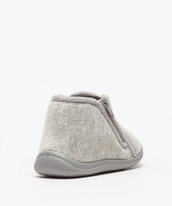 Chaussons bébé fille motif chat brodé avec petites oreilles vue4 - GEMO 4G BEBE - GEMO