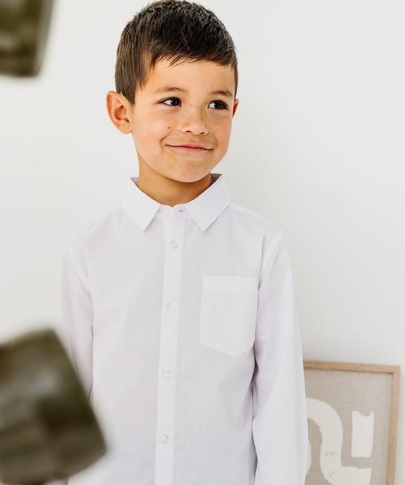 Chemise unie à manches longues garçon vue13 - GEMO 4G GARCON - GEMO
