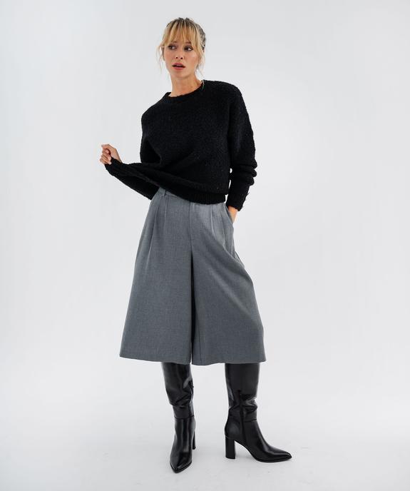 Pull col rond en maille bouclette femme vue4 - GEMO(FEMME PAP) - GEMO