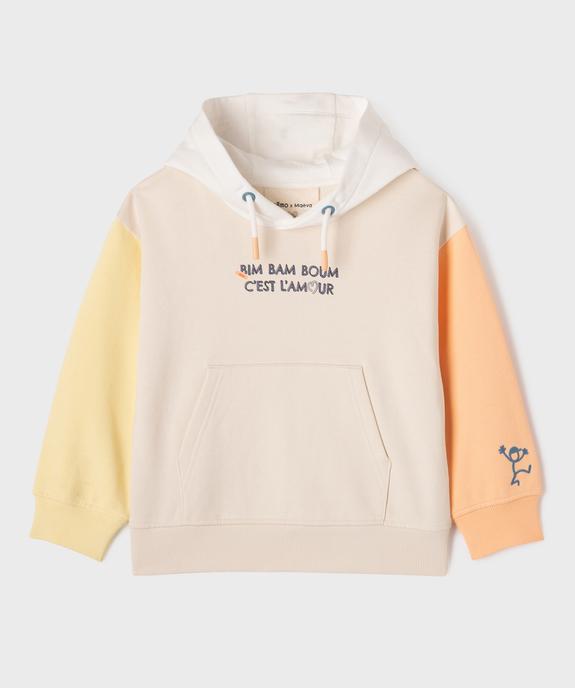 Sweat à capuche en maille bouclette mixte enfant - Gémo x Maëva vue2 - GEMO 4G GARCON - GEMO