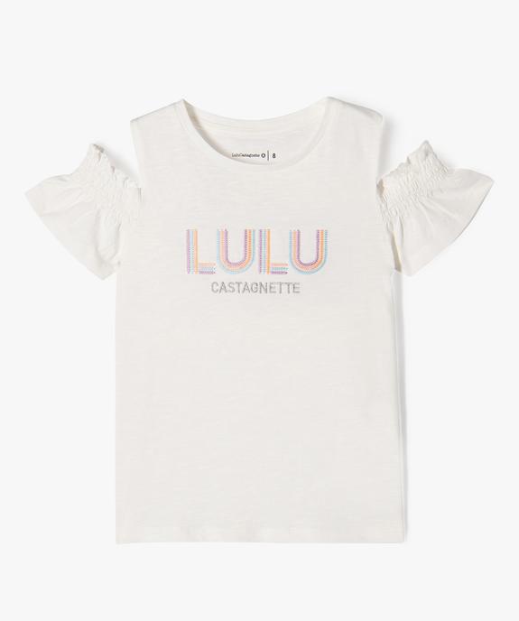 Tee-shirt manches courtes à épaules dénudées fille - LuluCastagnette vue1 - LULUCASTAGNETTE - GEMO