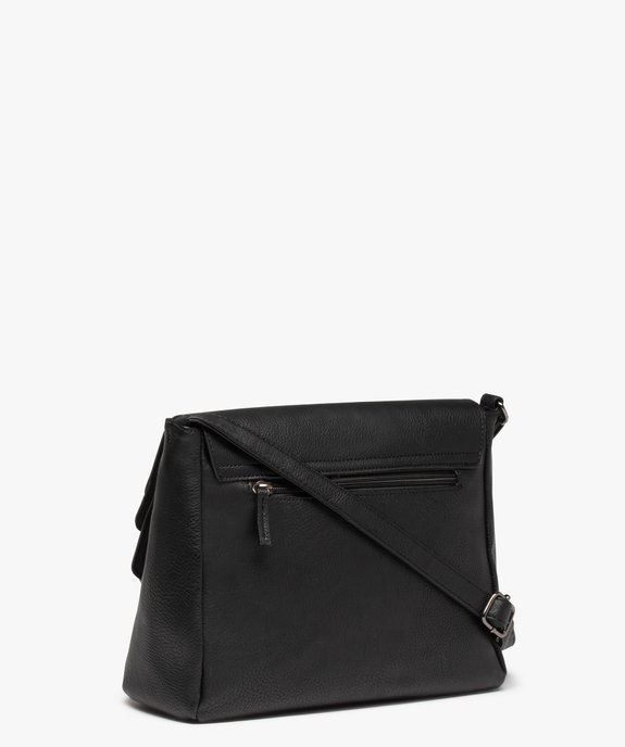 Sac femme forme besace en matière grainée avec touches pailletées vue2 - GEMO (ACCESS) - GEMO