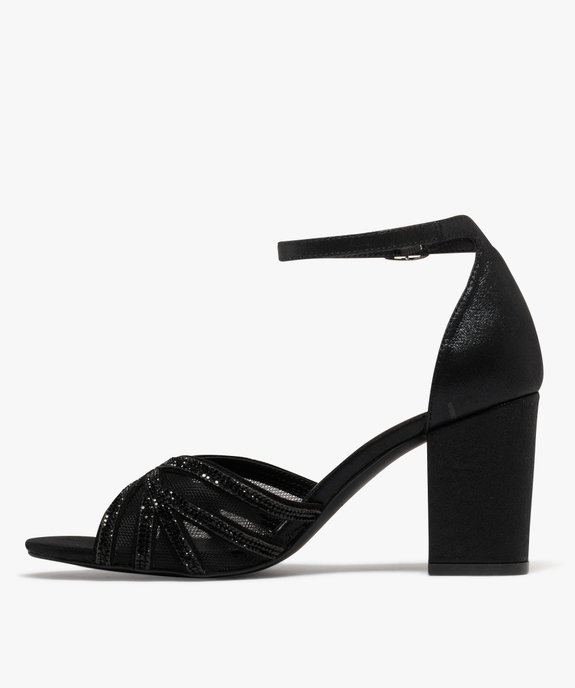 Sandales à talon brillantes à strass femme vue4 - FOLLOW ME - GEMO