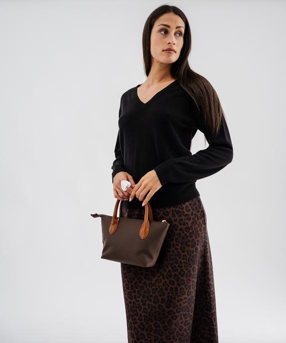 Pull col V en maille fine femme vue2 - GEMO(FEMME PAP) - GEMO